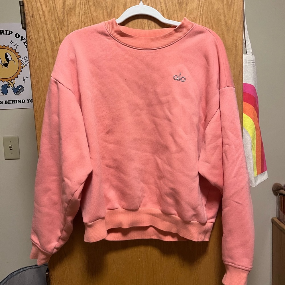 Alo Accolade Crewneck (candy orange)